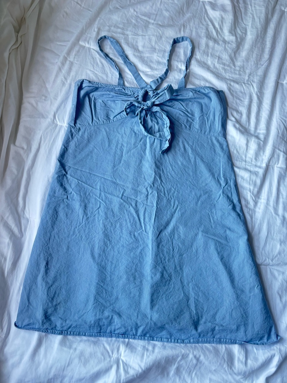 Urban Outfitters light Blue Tie-Front Mini Dress